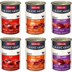Resim Animonda Gran Carno 3 Çeşit Karma Köpek Konserve 400 G X 6 Adet 