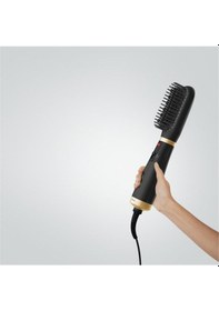 Resim Rowenta Powerstraight 2 in 1 Kurutma ve Düzleştirme 3 Islak Ve Kuru Saç Düzleştirici Siyah 