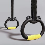 Resim Dayanıklı PA malzemeden yapılmış ayarlanabilir el tipi salıncak halkası seti - 300.0 KG'ye kadar yük kapasiteli, fitness merkezleri, eğlence parkları ve kapalı/ açık hava jimnastik halkaları için uygun 