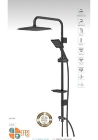 Resim Siyah Robot Duş Seti Lüx Paslanmaz Tepe Robot Duş Başlığı Diğer 