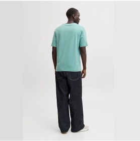 Resim Jack & Jones Graphic Erkek Mavi Tişört 12268415-mın Mavi 