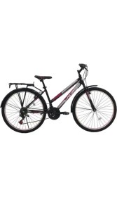 Resim Belderia Vision Elegance 26" Jant Sypo Index (3*7) Vites V-Fren Siyah-Pembe Şehir Bisikleti 