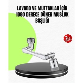 Resim Depomıx 2 Modlu 1080 Dönebilen Musluk Başlığı Esnek 3 Eklemli Hareketli Tasarım 