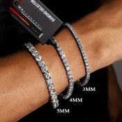 Resim Kadınlar için Şık VVS1 D Renkli Moissanite Tenis Bilekliği - Parlayan 3mm, 4mm ve 5mm Bantlar, Lüks Günlük Kullanım veya Düğün Aksesuarı, Düğün Takıları | Lüks Bileklik | Iced Out Tasarımı, Moissanite Takıları 
