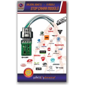 Resim Mikron Devre Rks Uyumlu 13 Modlu Stop Çakar Modülü Uçak Kanadı Orijinal Soket F1 Stil Çakarlı Stop Devresi 