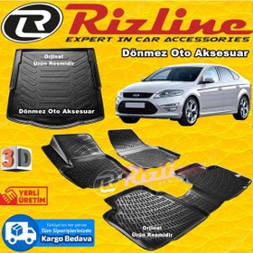 Resim Ford Mondeo 3D Paspas + Bagaj Havuz Siyah 2007-2014 Arası Rizline N11.21621 