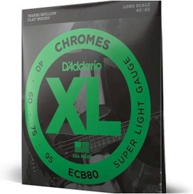 Resim AyrStore Ecb80 Bas Gitar Tel Seti, Chromes, Super Light Gauge (40 