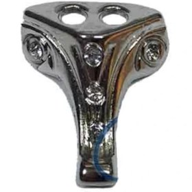 Resim Moda Taşlı Ahşap Sandık Ayağı, Kutu Ayak 1,5 cm - Nikel, 100 Adet 