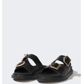 Resim DeFacto Kadın Düz Taban Çift Bantlı Suni Deri Terlik E7172AX25SPBK23 Siyah 