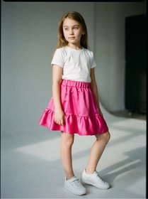 Resim FemiChic LUI Kids Kız Çocuk Premium Saten (Satin) Etek - Fuşya 