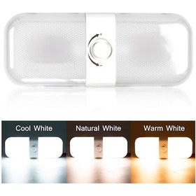 Resim Çatı Vurgu Rv Okuma Işığı 120led 12-24v Anahtar Kabin Tavan Kubbe Işık 3 Renkli Tem Kısılabilir Kabin İç Lambası Camper Boat 