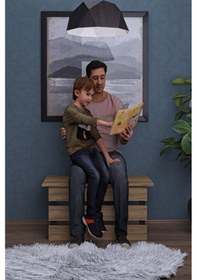 Resim Duvara Monte Katlanabilir Tabure Engeli Tabure Ceviz 