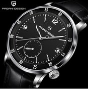 Resim Pagani design PD-1790 Erkek Saati 42MM 100 M Su Geçirmez Mekanik Paslanmaz Çelik Çerçeve Safir Cam Deri Kayış Saat 