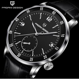 Resim Pagani design PD-1790 Erkek Saati 42MM 100 M Su Geçirmez Mekanik Paslanmaz Çelik Çerçeve Safir Cam Deri Kayış Saat 