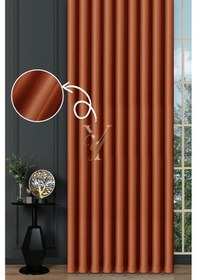 Resim Blackout Fon Perde V-2019 Koyu Turuncu Çok Renkli 