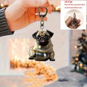 Resim 2D Düz, 1 Adet Sevimli Pug Köpek Anahtarlık - İfadeli Gözlerle Büyüleyici Pug Yüz, Siyah Halka, Su Geçirmez & Çizilmeye Dayanıklı Akrilik Charm - Çantalar, Anahtarlar için Yuvarlak Profil, Evcil Hayvan Severlere Özel Hediye (Kahverengi/Siyah/Beyaz) - Erkekler, Kadınlar, Babalar Günü, Anneler Günü, Kamp Etkinlikleri İçin Ideal - Her Gün Taşımak veya Özel Anlar İçin Funky&Şık Pug Aksesuarı - Tüm Durumlar İçin Sağlam &Hafif Pet Temalı Hedefi, 2D Düz 