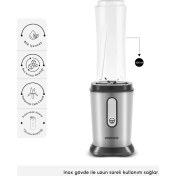 Resim Karaca Smooth And Crush Personal Kişisel Smoothie Blender Inox 