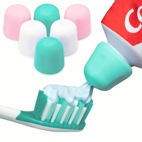 Resim 6 Adet Basit Kendini Kapatma Diş Macunu Kapağı, Tek başına Diş Macunu Sıkma Kapağı, Elektrik Gerektirmez 