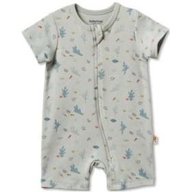 Resim Babycosy Organic Wear %100 Organik Pamuk,kısa Kollu Bebek Tulum Yazlık,unisex,çıtçıtlı,yenidoğan Tulum,bebek Ve Yenidoğan Yeşil 