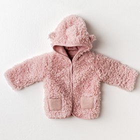 Resim Andywawa Kışlık Kız Bebek Penye Astarlı Kürk Mont Puppy Gazelle Pembe - Pembe / 18-24 Ay 