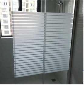 Resim Dekoratif Gri Çizgili Kendinden Yapışkanlı Cam Filmi 100 cm x 1 M 