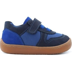 Resim Rakerplus Bob Hakiki Deri Lacivert Mavi Barefoot Cırtlı Lastikli Bebek Sneaker Ayakkabı Lacivert 