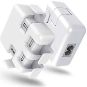 Resim Taşınabilir 4 Usb Bağlantı Noktalı Şarj Cihazı Güç Adaptörü 