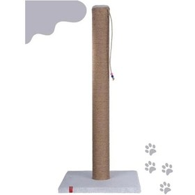 Resim 90 Cm Uzunluğunda Catnipli Kalın Borulu Tırmalama Tahtası 