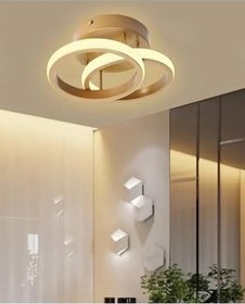 Resim Lambadar Hollyuv Model Tekli Plafonyer Led Beyaz Işık Ultra Power Led Avize Salon Mutfak Oda Hol Ledli Avize Gold Tek Ebat 0017-Holl-Yuv-Gold 