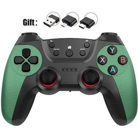 Resim Yeşil-kablosuz Gamepad Pc Ps3 Android Telefon Tv Kutusu 2.4g Kablosuz Joystick Joypad Usb Pc Oyun Denetleyicisi Xiaomi Otg Akıllı Telefon 