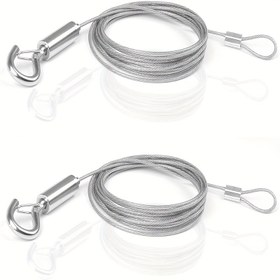 Resim 1pc 2m/3m/4m/5m Ayarlanabilir Resim Asma Tel Kiti Çizim Paslanmaz Çelik Asma Tel Çizim Çerçeve Asma Tel Işık Dekorasyonu Asma Tel Kilitleme Hattı Cihazı Ev İyileştirme Açık Ekipman Işık Dekorasyon Aksesuarları 