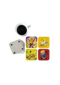 Resim Pikachu Dekoratif Ahşap Bardak Altlığı Seti 077 Çok Renkli 