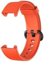 Resim Mi Watch Lite Kordon Akıllı Saat Bileklik Kordonu Silikon Kayış Kordon + Ppma Nano Ekran Koruyucu Turuncu 
