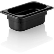 Resim GastroPlast Gn 1/9-65 Mm Gastronom Küvet, Siyah Polikarbon 