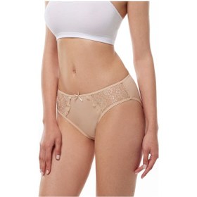 Resim Malabadi Kadın Ten Rengi 3 Lü Paket Pamuk Elastan Dantelli Slip Külot 149 Ten 