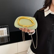 Resim Kadın Çantası, Şık Ay Desenli Akşam Çantası, Telefon Cüzdanı, Ruj ve Kozmetik Çantası, Parti ve Alışveriş Hediyeleri İçin Çeşitli Renklerde Tek Renk Akrilik Malzeme 