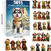 Resim Köpek Severler İçin Advent Takvimi, 24 Farklı Köpek Cinsi, Noel Ağacı Süsleri, Sevimli Köpek Kolyeleri 