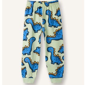 Resim Defacto Erkek Bebek Pijama Takımı Dinozor Desenli Uzun Kollu Üst Uzun Alt G7131a526spgn158 Yeşil-gn158 