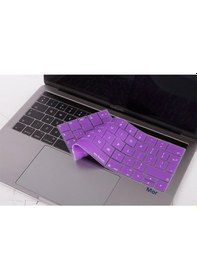 Resim Apple Uyumlu MacBook Pro Klavye Koruyucu Uk-eu İngilizce Touchbarlı A1706 A1989 A2159 A1707 A1990 İle Mor 