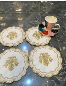 Resim Glory Gold 6'lı Kokteyl Sunum Peçetesi Linen Keten Kumaş 