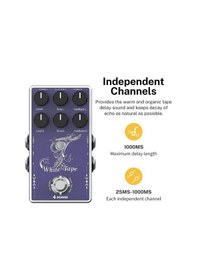 Resim Donner Versatility Delay Pedal Time Effect Pedalı Synthesizer/gitar/drum Machine Uyumlu 
