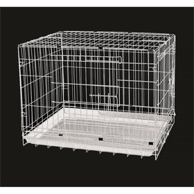 Resim Dayang Köpek Kafesi Beyaz 78x48x55 