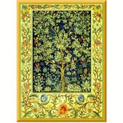 Resim 1 Set Baskılı Çapraz Dikiş Kiti Morris Yaşam Ağacı Mutlu Ağaç Desen Çapraz Dikiş Malzeme Çantası Oturma Odası Giriş Yatak Odası Dekoratif Boyama DIY Çapraz Dikiş Kiti 