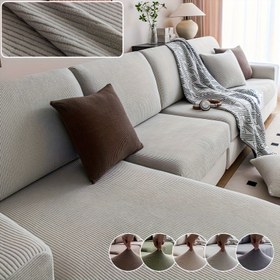 Resim 1 adet Modern Esnek Koltuk Örtüsü, Kaymaz Polyester ve Spandex Karışımı, Makine Yıkanabilir, Ultra Yumuşak Zemin Malzemesi, Evcil Hayvan Dostu, Koltukla Seksiyonel Koltuk arasında uyuyor, Koltuk Örtüsü|Elastik Kanepe Örtüsü|Esnek Kumaş 