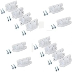 Resim Renklimestore Sineklik Çıt Çıt, Beyaz 12 Adet (24 Adet Akıllı Montaj Vidası Ile Birlikte) 