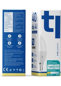 Resim Redeem C37S E14 Mum Ampul, Titreşimsiz, Göz Konforu, 524 Lümen, Tatlı Beyaz, 3500 Kelvin 