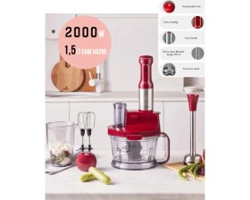 Resim Allians Çift Katlı Paslanmaz Çelik Bıçaklı Turbo Mutfak Robotu, 1.5l, 2000W 