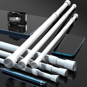 Resim 1 adet Ayarlanabilir Metal Yay Tensiyon Çubuğu - Yatak Odası ve Oturma Odası Dekoru için Çok Yönlü İç/Dış Mekan Dolap, Perde ve Duş Perdesi Çubuğu, Oturma Odası Perdeleri için 