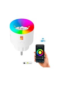 Resim Fulltech Smart Plug FSM-2 2.4 G Wi-Fi RGB Işıklı Akım Korumalı Akıllı Priz 
