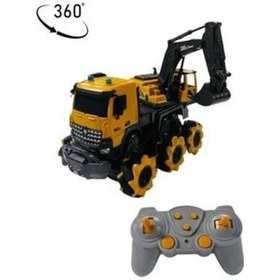 Resim Uzaktan Kumandalı Full Fonksiyon 2.4g Kamyon Kazıcı Kepçe 1:14 Ölçek İnşaat Sahasının Yıldızı Olun Çok Renkli 